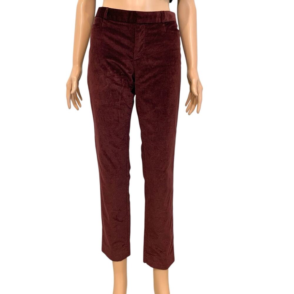 Banana Republic 6 Sloan velvet mid rise ankle skinny pant P2 3388